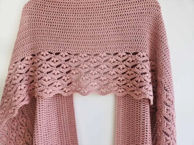 Crochet Flower Shawl Pattern – Floral Drift Shawl