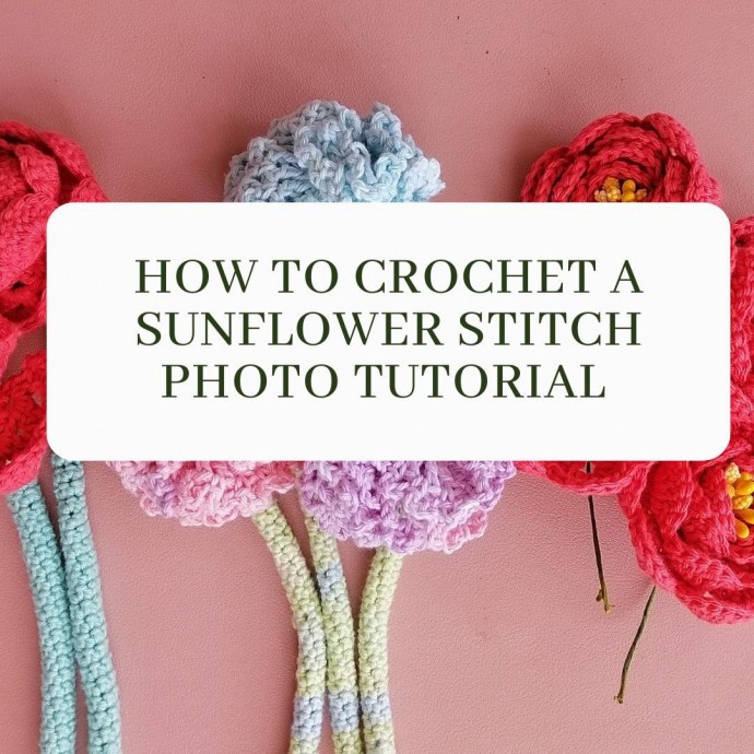 How to Crochet a Sunflower Stitch Photo Tutorial