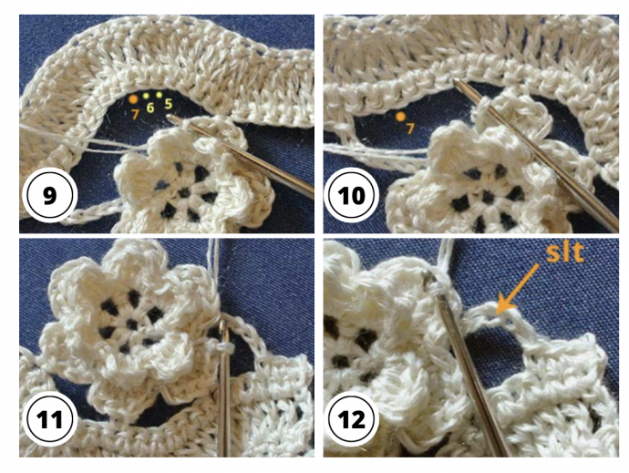 Crochet Flower-Wave Stitch