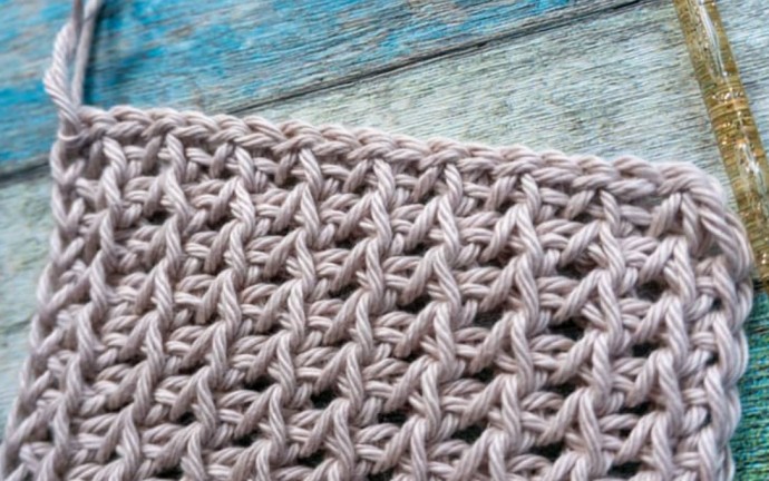 How to Crochet the Tunisian Yarn Over Lace Stitch Photo Tutorial