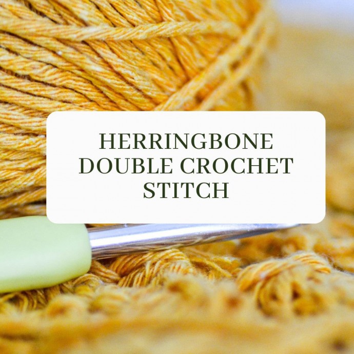 Herringbone Double Crochet Stitch