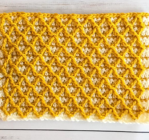 Diamond Waffle Crochet Stitch Photo Tutorial