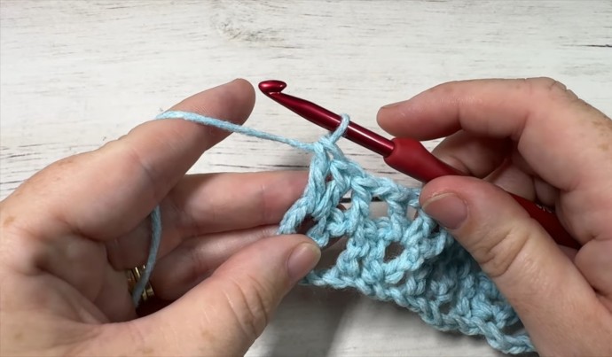 How to Crochet the Raindrop Lace Stitch Photo Tutorial