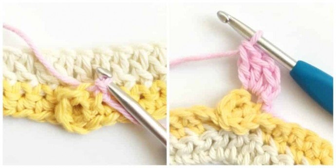 Cherry Blossom Flower Crochet Stitch Photo Tutorial