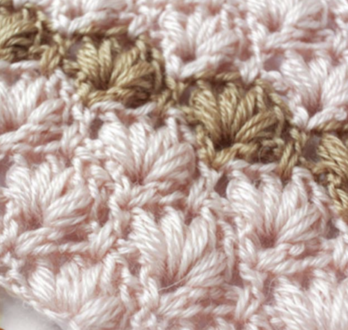 Crochet multicolor puff stitch tutorial