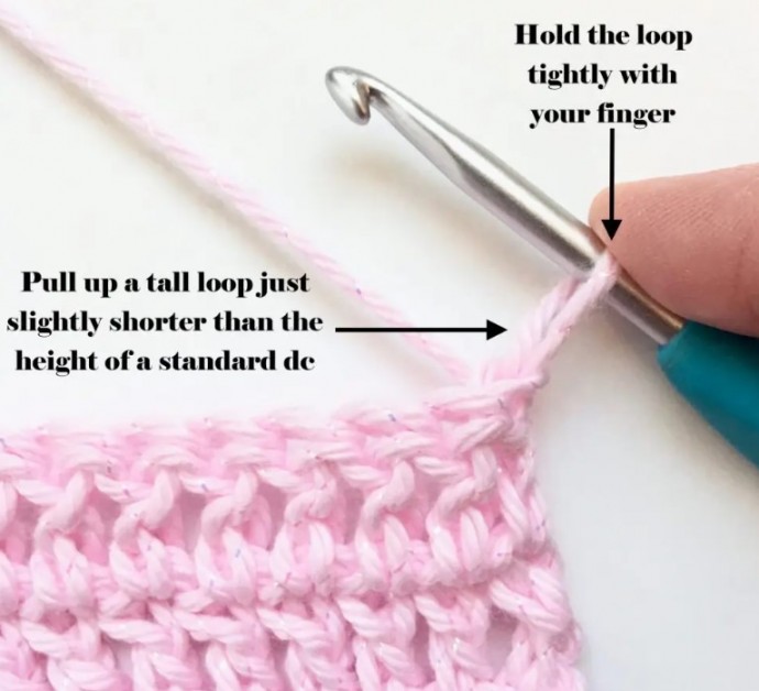 Chainless Starting Double Crochet Tutorial