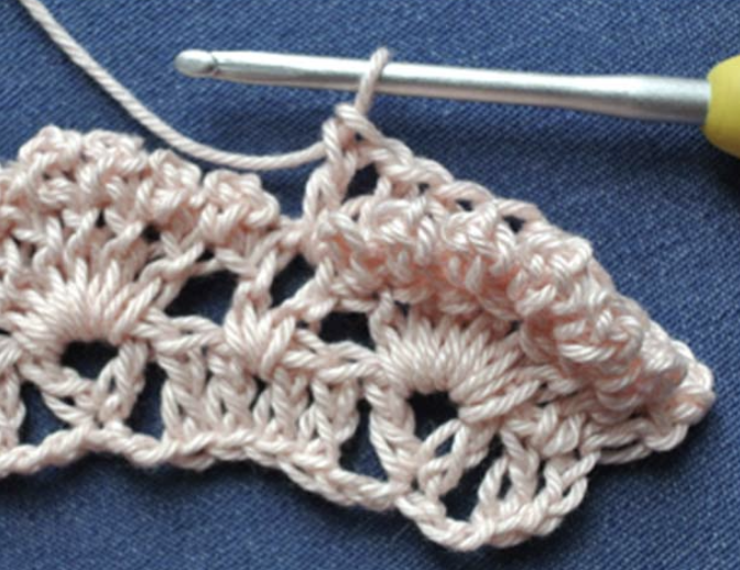 Crochet Textured Shell Stitch with Lines