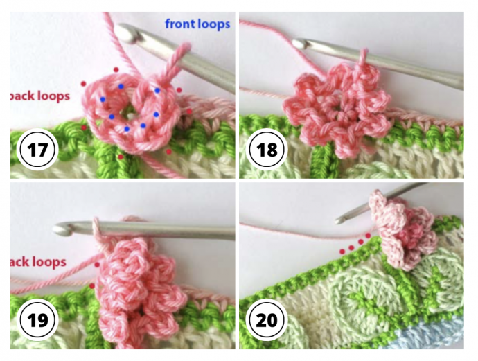 Crochet 3d Flower Stitch Tutorial