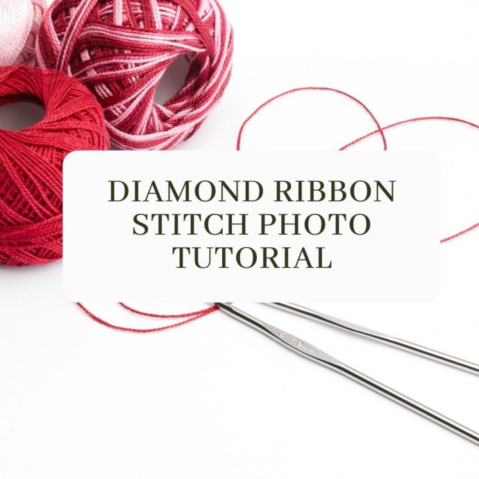 Diamond Ribbon Stitch Photo Tutorial
