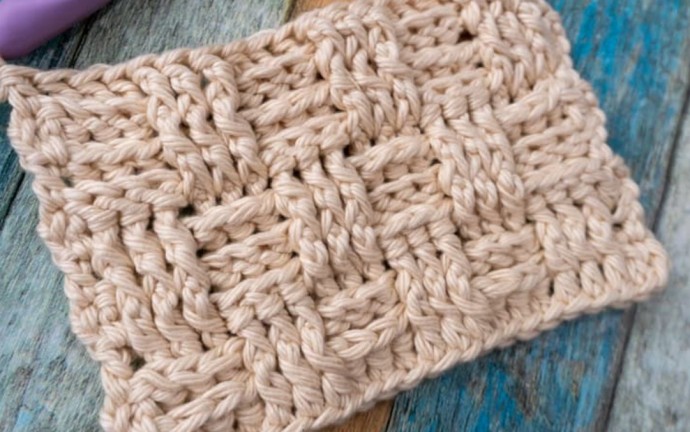 How to Crochet the Basketweave Stitch Photo Tutorial