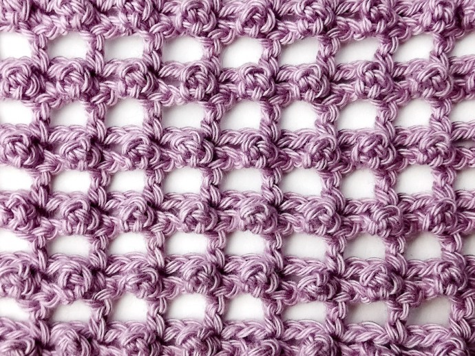 Striped Picot Mesh Crochet Stitch Photo Tutorial Striped Picot Mesh Crochet Stitch Photo Tutorial