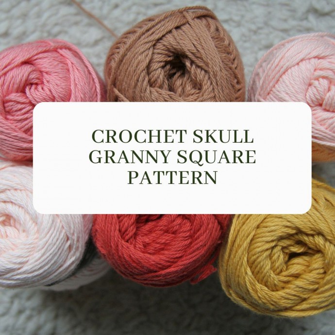 Crochet Skull Granny Square Pattern