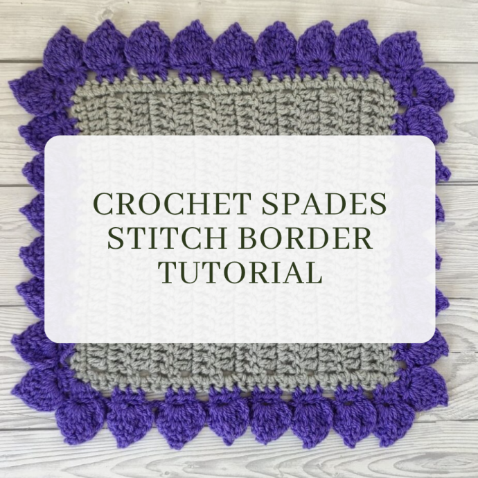 Crochet Spades Stitch Border Tutorial