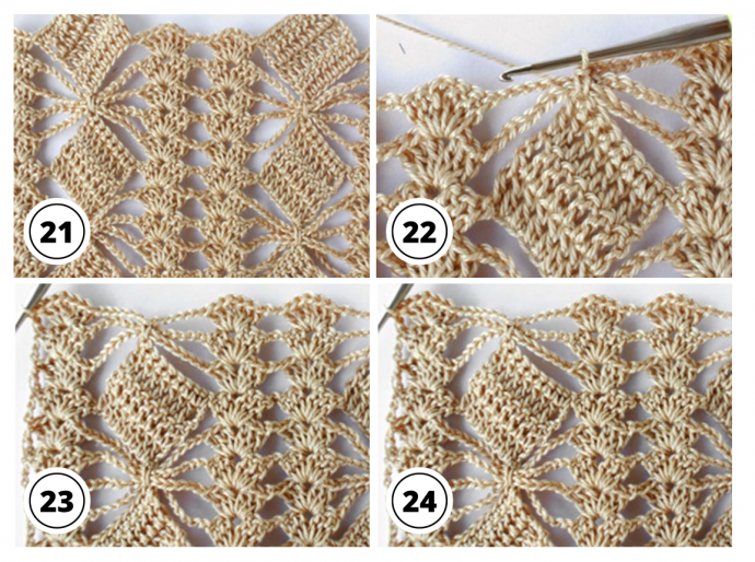 Crochet Square Lace Stitch