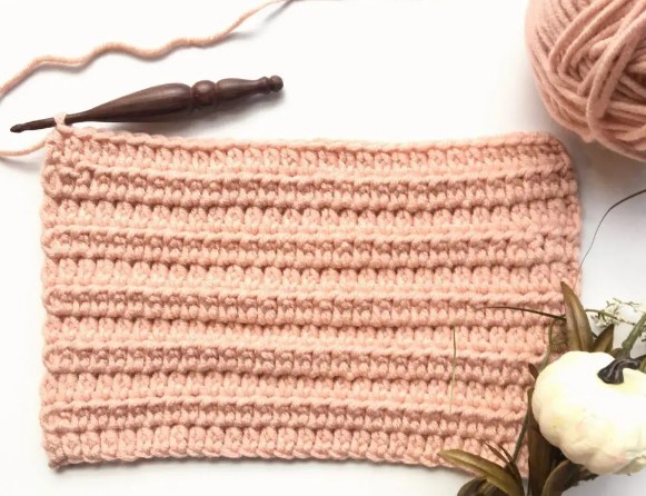 How to Crochet Herringbone Half Double Crochet Stitch Photo Tutorial