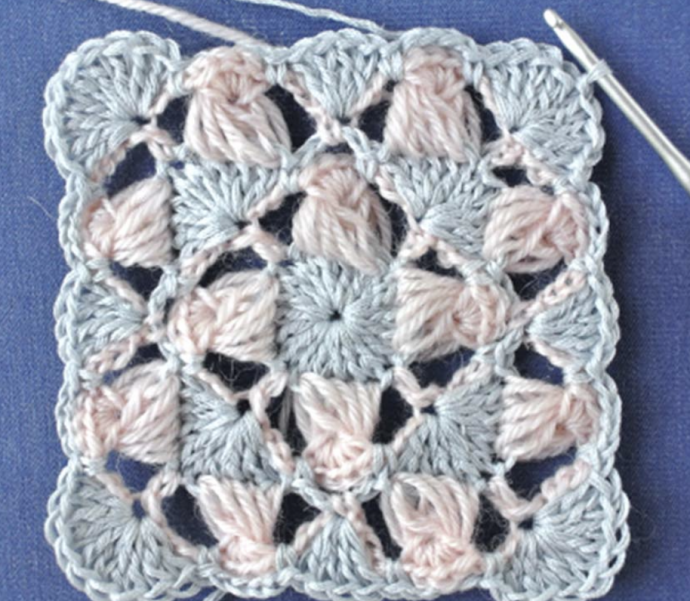 Crochet Long Loop Square Tutorial