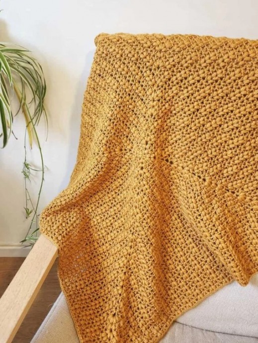 Waves of Grain – Square Crochet Baby Blanket Pattern