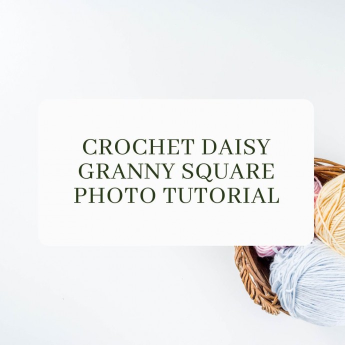 Crochet Daisy Granny Square Photo Tutorial
