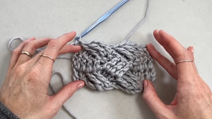 Diagonal Basket Weave Crochet Stitch Photo Tutorial