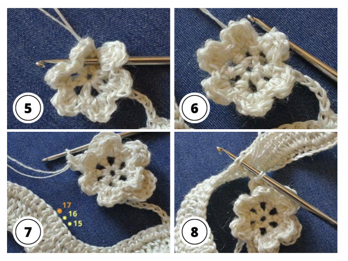 Crochet Flower-Wave Stitch