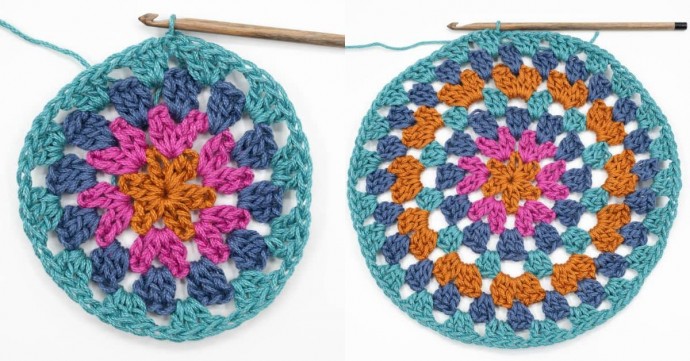 How To Crochet a Granny Circle Photo Tutorial