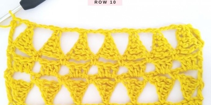 How to Crochet the Triangles & Cones Lace Stitch Photo Tutorial