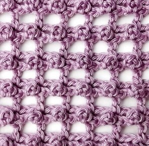 Striped Picot Mesh Crochet Stitch Photo Tutorial