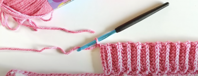 Crochet Front Bottom Loop Half Double Crochet Border