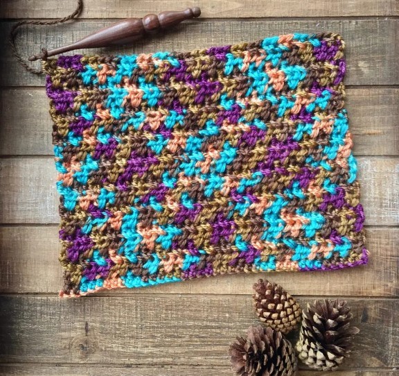 Crossed Half Double Crochet Stitch Photo Tutorial