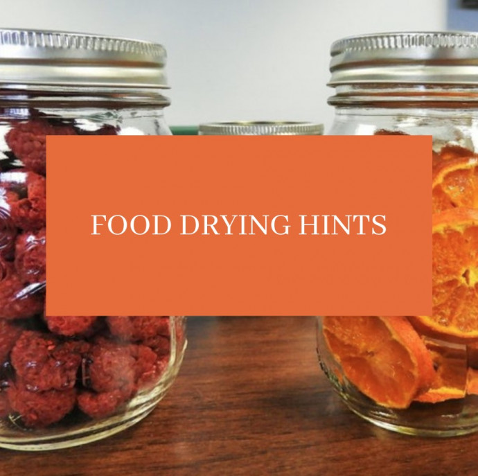 Food Drying Hints