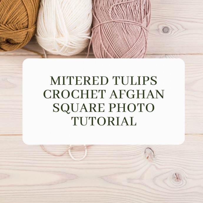 Mitered Tulips Crochet Afghan Square Photo Tutorial