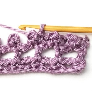 Striped Picot Mesh Crochet Stitch Photo Tutorial