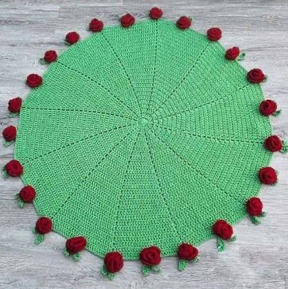 Crochet Rose Bouquet Blanket Pattern