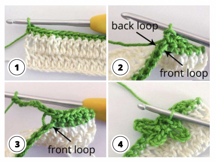 How To Crochet a Simple Shamrock Stitch Pattern