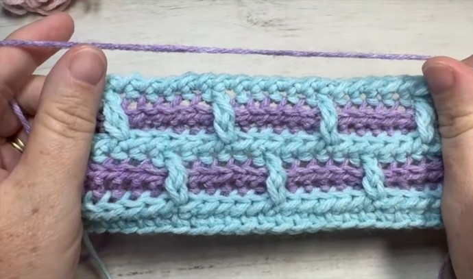How to Crochet the Layered Brick Stitch Photo Tutotial