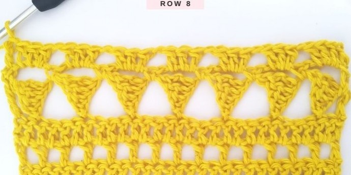 How to Crochet the Triangles & Cones Lace Stitch Photo Tutorial