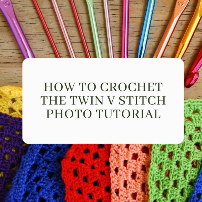 How to Crochet the Twin V Stitch Photo Tutorial