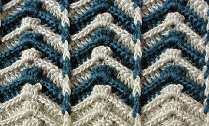 Textured Crochet Ripple Stitch