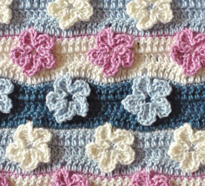 How to Crochet Solid Flower Stitch