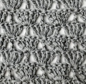 Large Uneven Fan Crochet Stitch Photo Tutorial