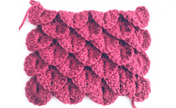 Crochet Basics: Crocodile Stitch