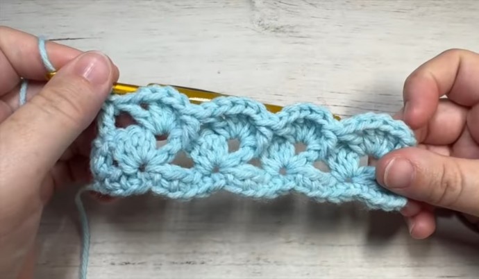 How to Crochet the Slanted Shell Stitch Photo Tutorial