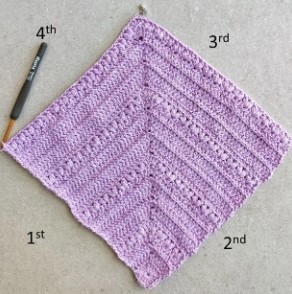 Mitered Tulips Crochet Afghan Square Photo Tutorial