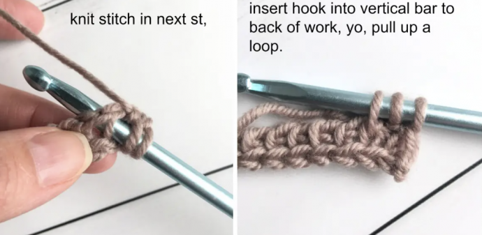 Tunisian Crochet Ribbing Photo Tutorial