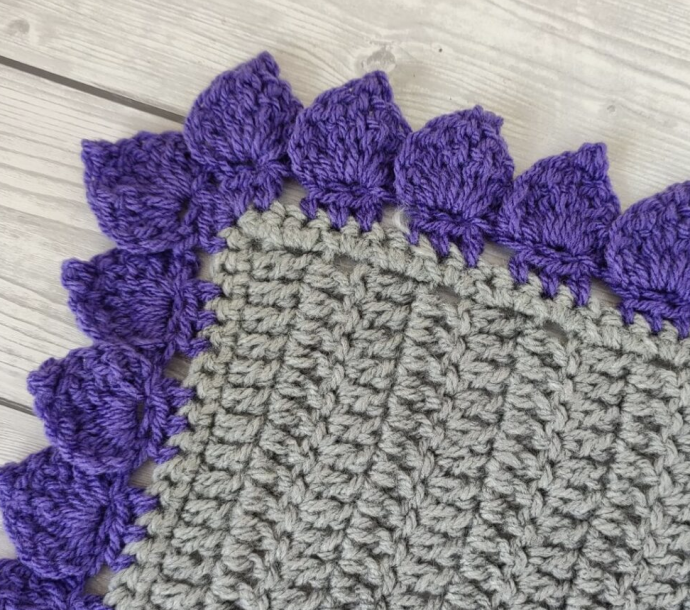 Crochet Spades Stitch Border Tutorial