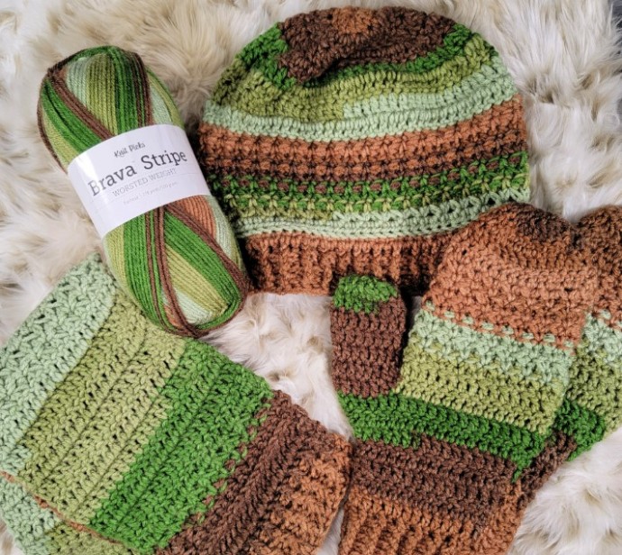 Olivewood Mittens Crochet Pattern