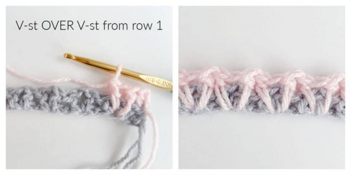 How to Crochet the Nesting V-Stitch Photo Tutorial