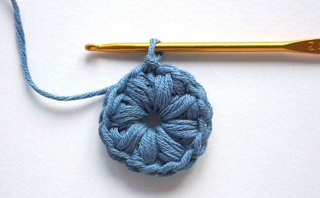 Tripple Puff Crochet Granny Square Photo Tutorial