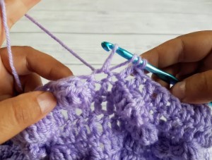 Crochet Diamond Bobble Pattern Photo Tutorial