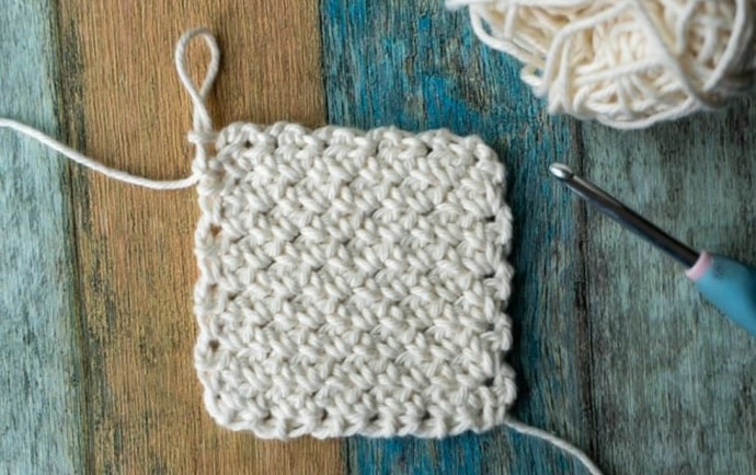 Corner to Corner Moss Stitch Photo Tutorial